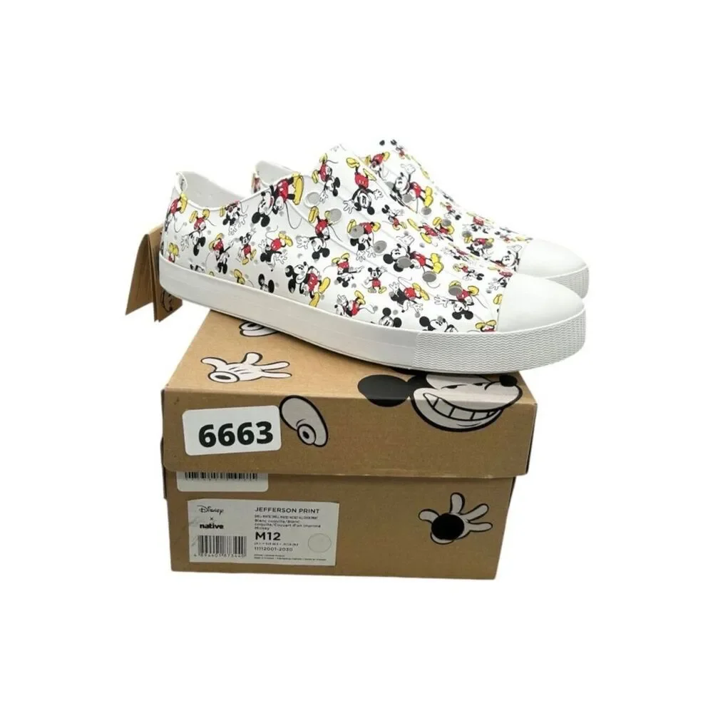 Native Jefferson Disney Mickey Print Slip-On Water Shoes Men’s 12 Women's 14